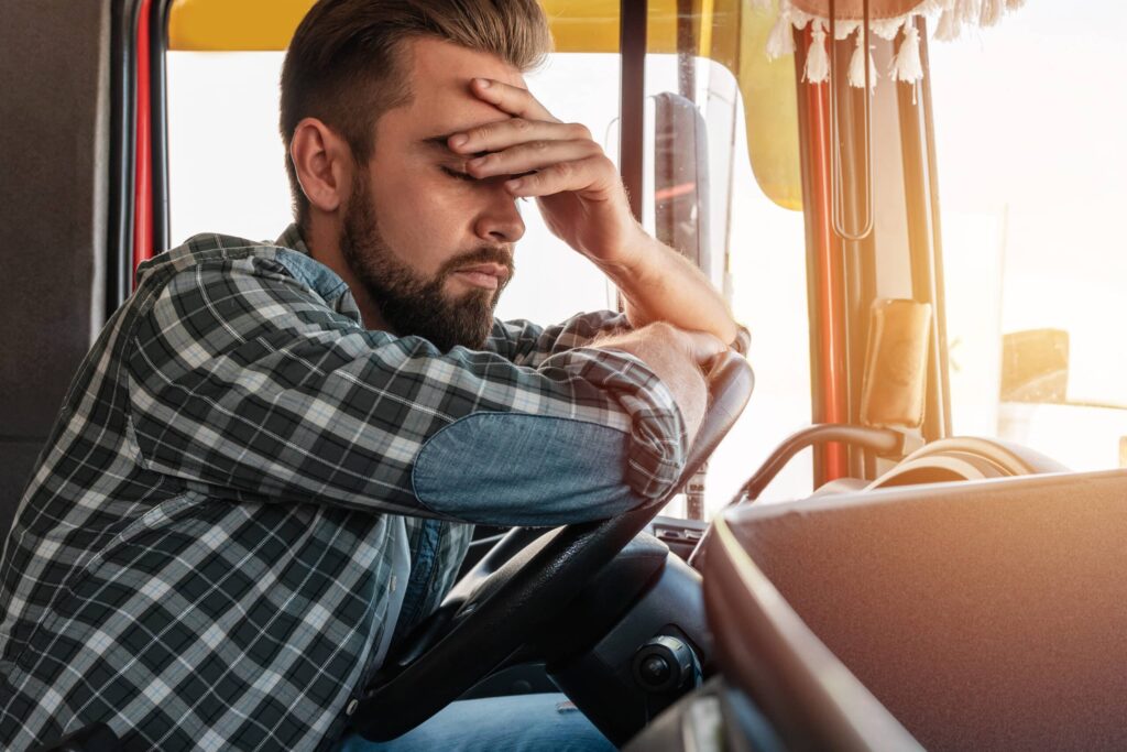 Conducteur poids lourd fatigué