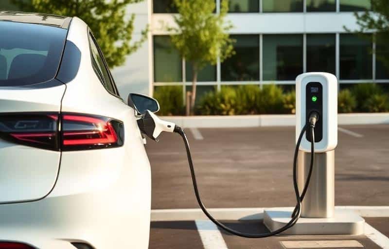 véhicule électrique en chargement