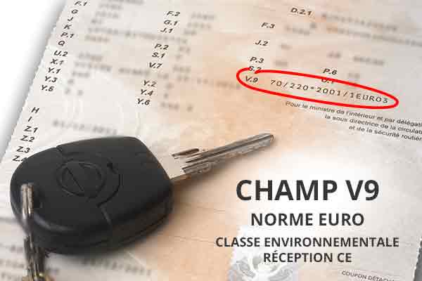 champ v9 carte grise
